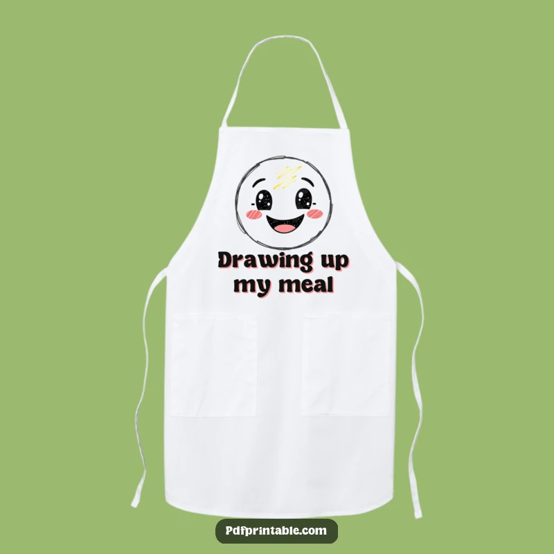 Funny Crayon Smile Apron: Cook Up Laughs in the Kitchen Hilariously