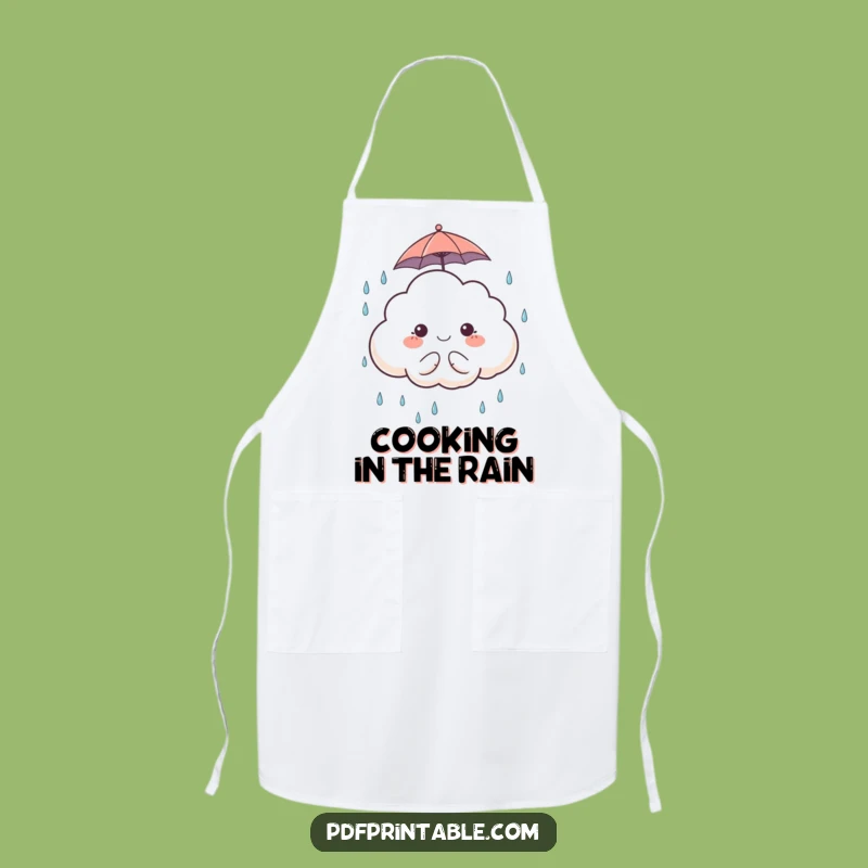 Funny Cloud Apron: Cook Up Smiles on Rainy Days