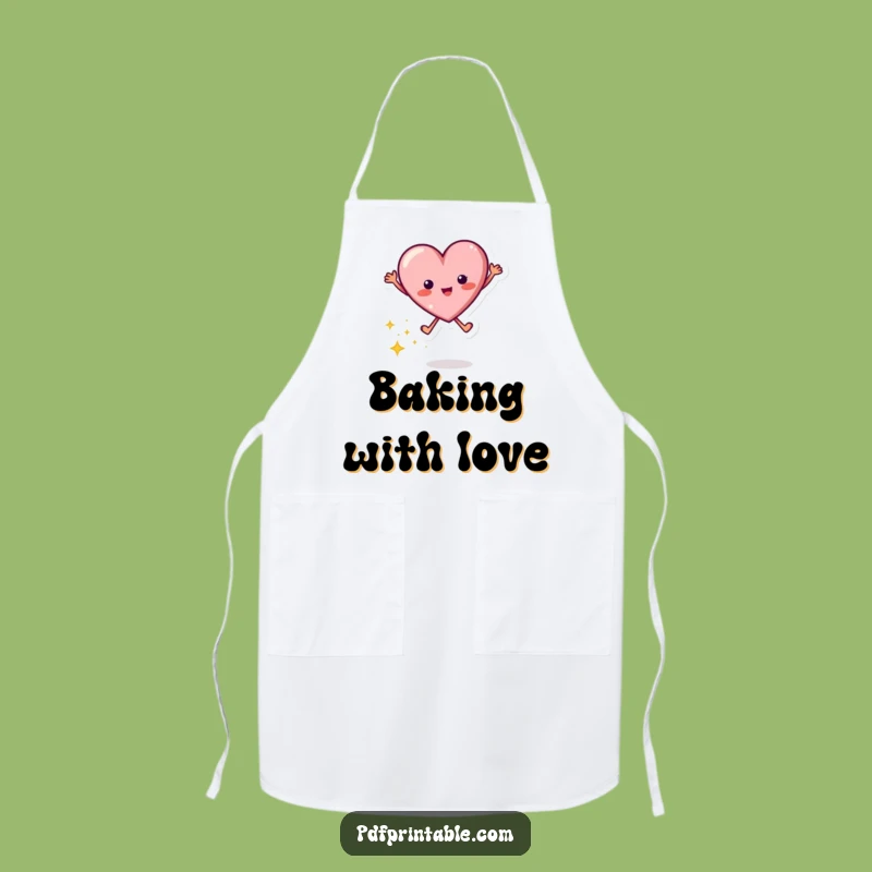 Funny Jumping Heart Apron: Cook with Love and Sparkle!