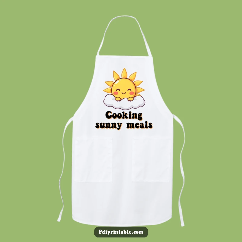 Funny Sun Chef Apron: Cook Up Smiles with Sunny Charm
