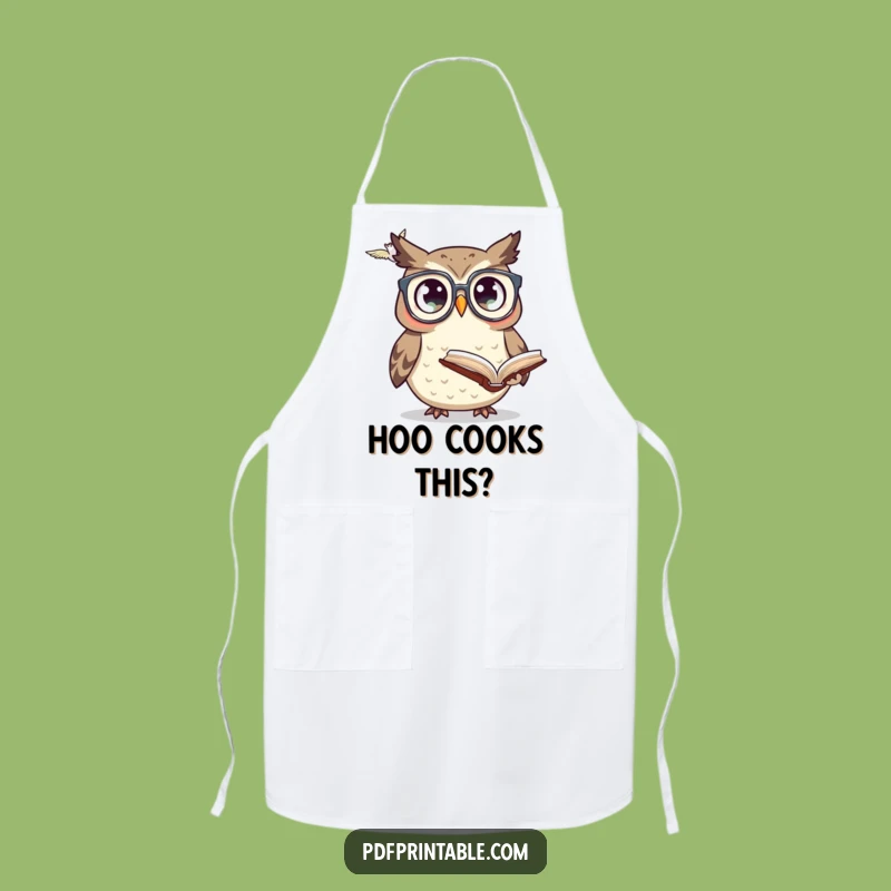 Funny Owl Glasses Book Apron: Cook Up Knowledge With Hilarious Style