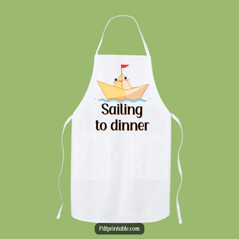 Funny Paper Boat Apron: Navigate the Kitchen with Hilarious Style