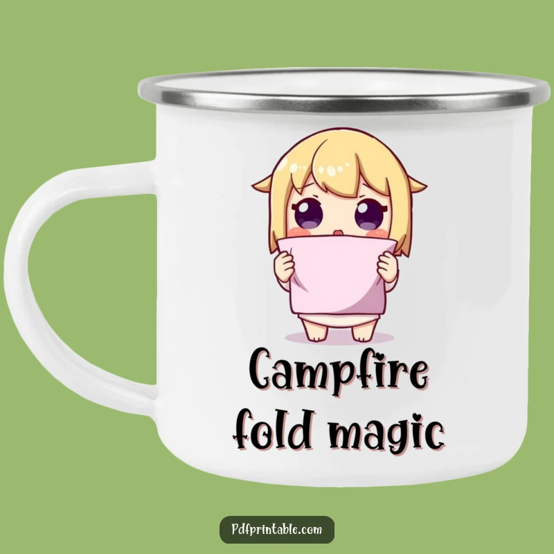 Adventure Folds: Funny Folded Camping Mug, Your Ultimate Funny Gift!