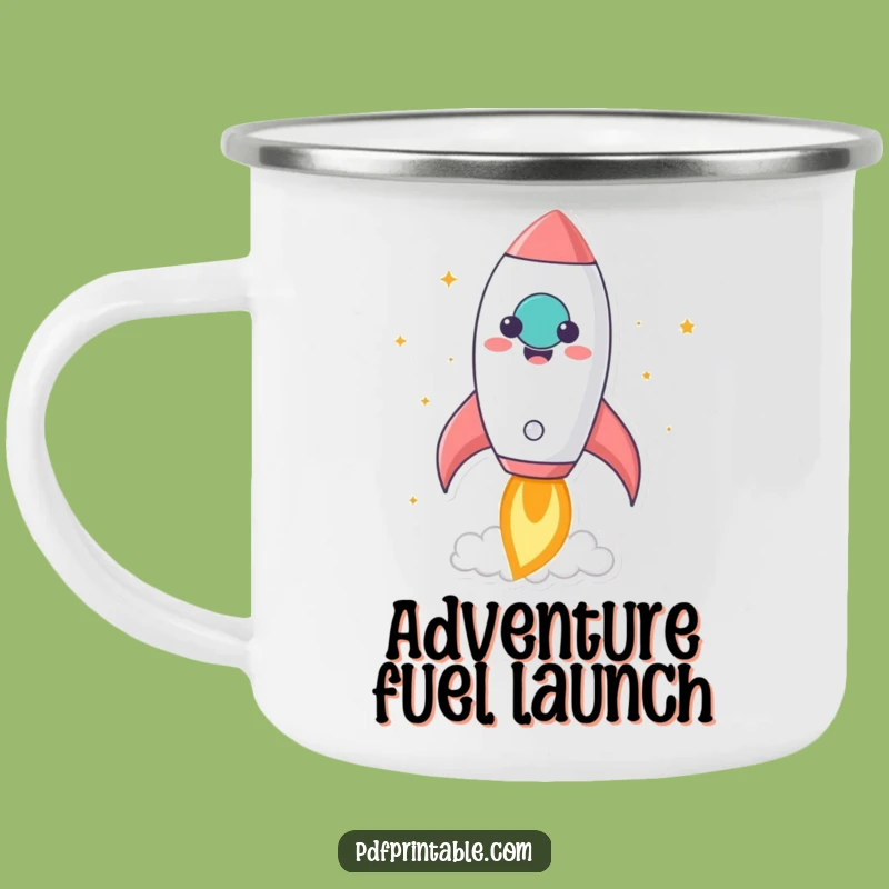 Funny Rocket Paper Blast Camping Mug: Fuel Your Adventures with Hilarious Inspiration