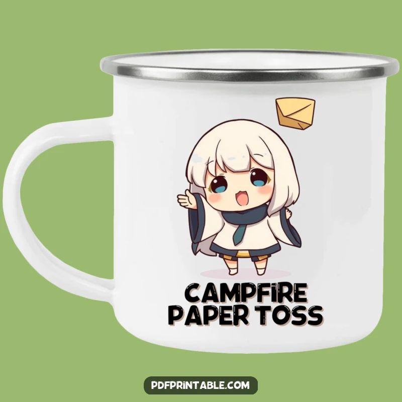 Funny Camp Mug: Character s Paper Toss Fun, Durable Funny Gift