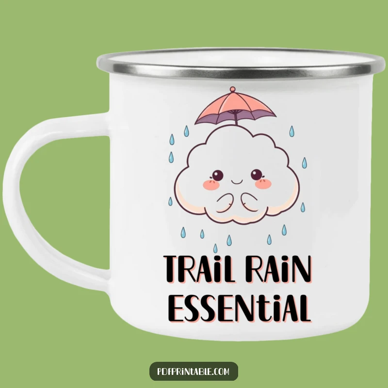 Funny Cloud Camping Mug: Enjoy Your Drink with Rainy Day Cheer