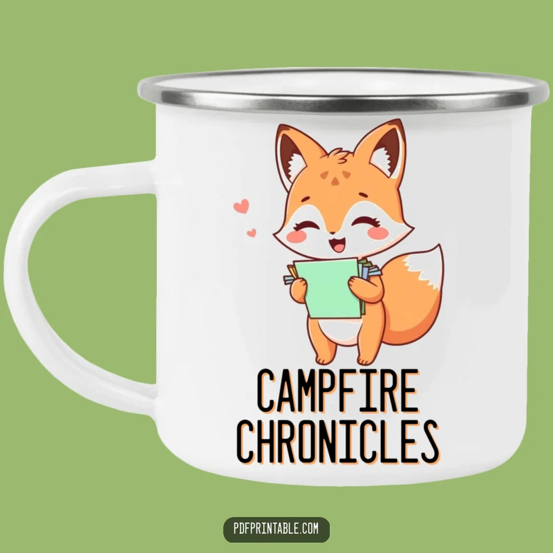Funny Kawaii Fox Paper Camping Mug: Outdoor Giggles, Ideal Funny Gift
