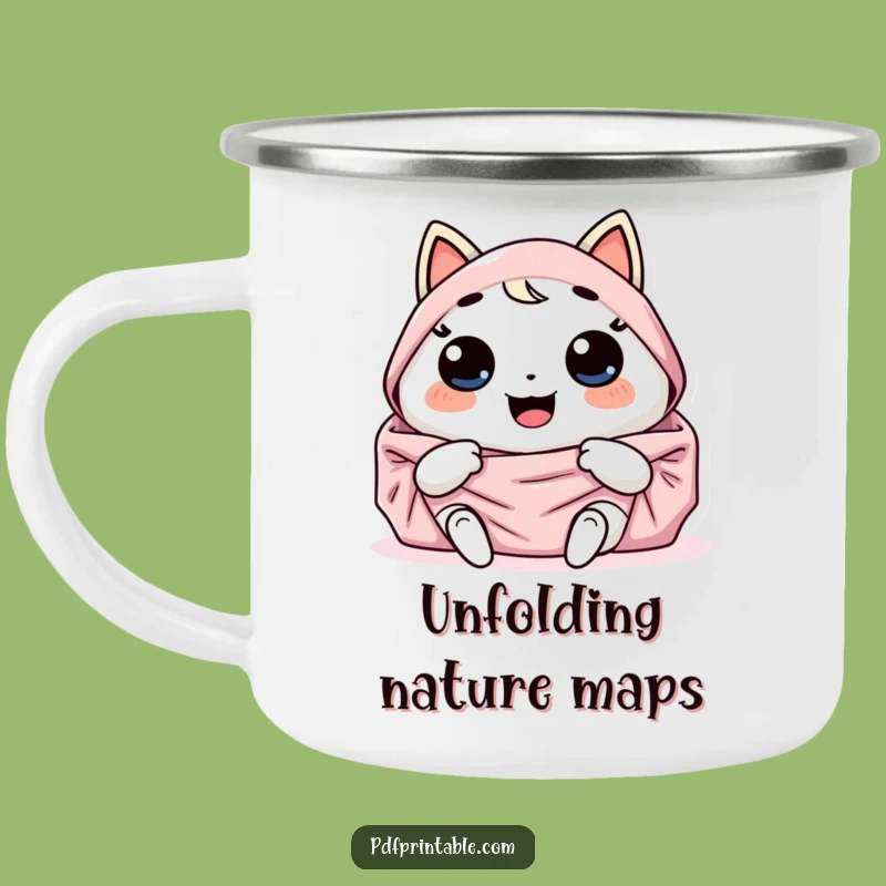 Funny Kawaii Giggling Unfolder Camping Mug for Outdoor Creators