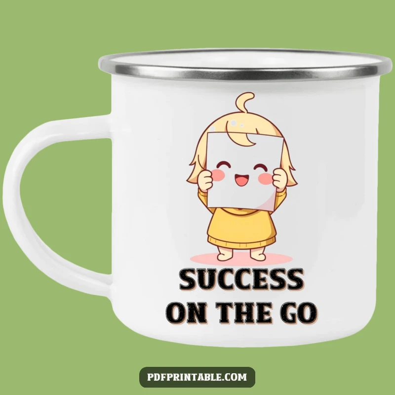 Funny Printing Character Camping Mug: Durable Achievement, Fresh Page, Outdoor Gift