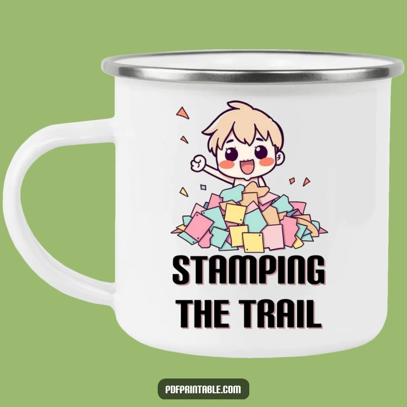 Funny Office Stamper Camping Mug - Trail Ready Funny Gift