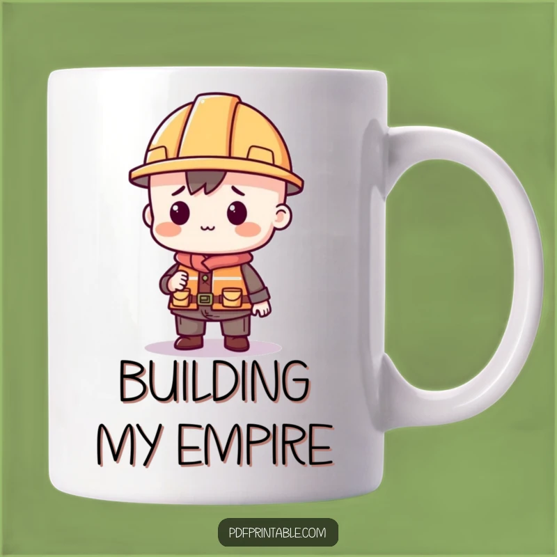 Funny Builder Mug: Character Building with Shapes, Perfect Crafty Gift