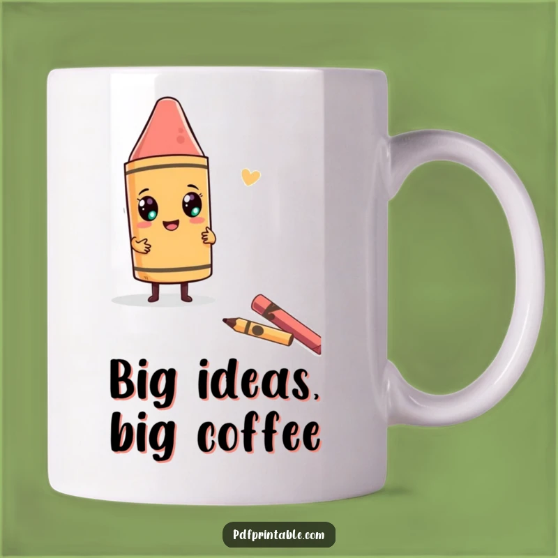 Funny Giant Crayon Mug: Character drawing funny shape, a perfect playful gift.