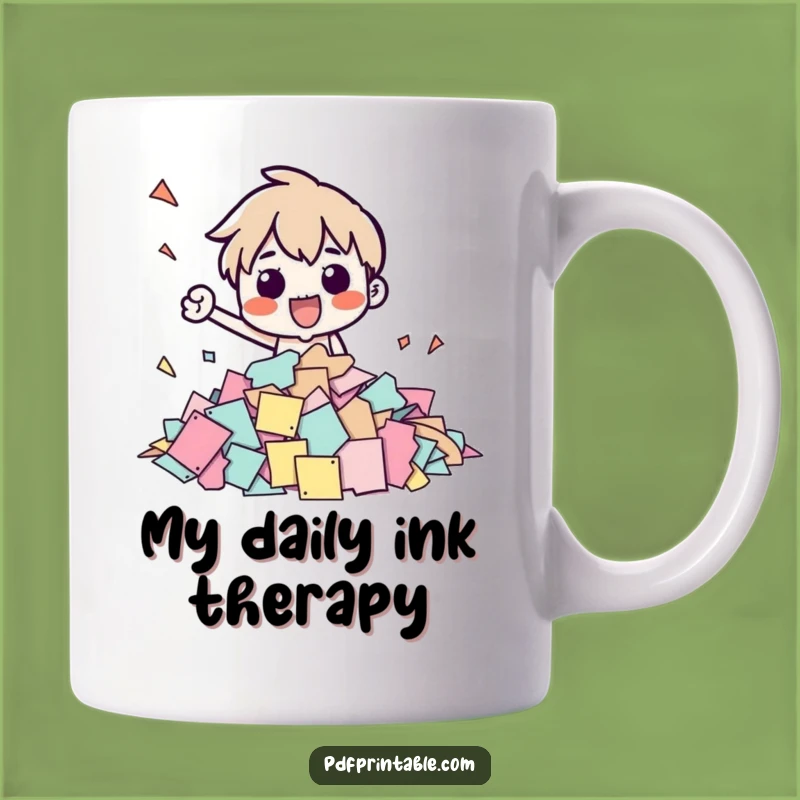 Funny Office Stamper Mug - Enthusiastic Paper Piler Funny Gift Idea