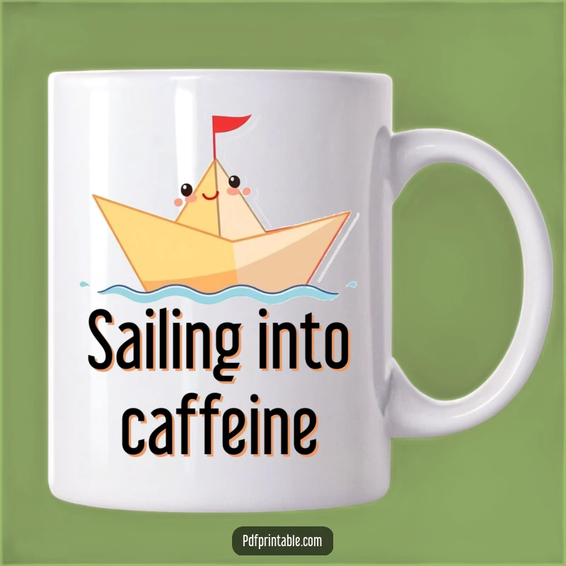 Funny Paper Boat Mug: Hilarious Sailing Adventure Gift for Dreamers