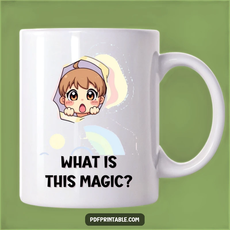 Funny Surprise Page Character Mug: Peek-a-boo Fun, Colorful Page, Perfect Humorous Gift