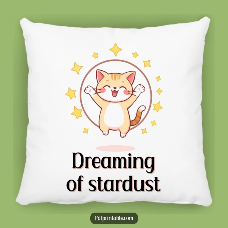 Funny Cat Star Hoop Pillow: Add Hilarious Comfort & Cosmic Dreams