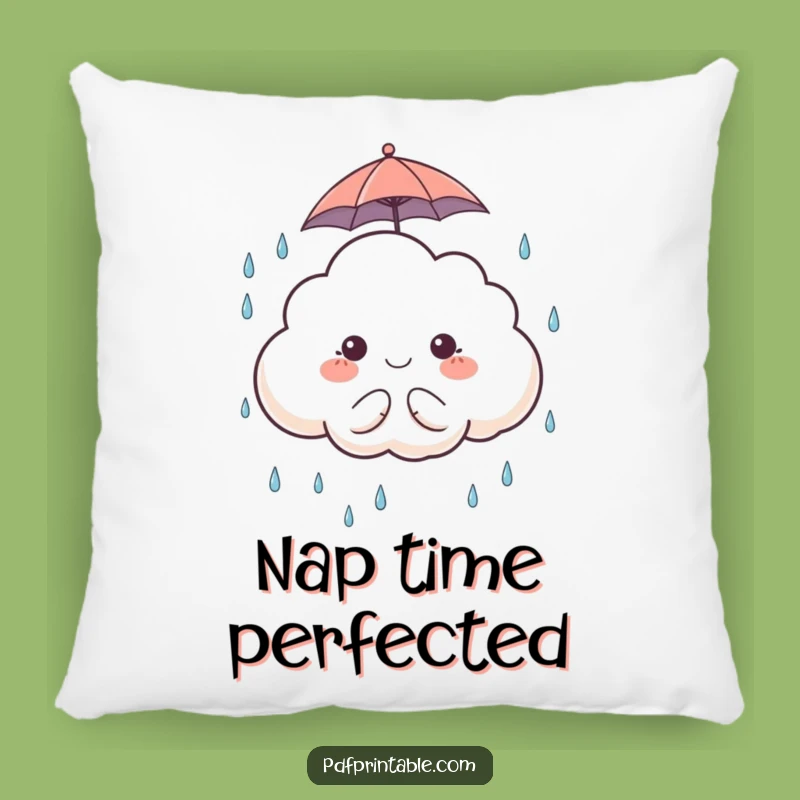 Funny Cloud Pillow: Cozy Comfort with a Touch of Rainy Day Charm