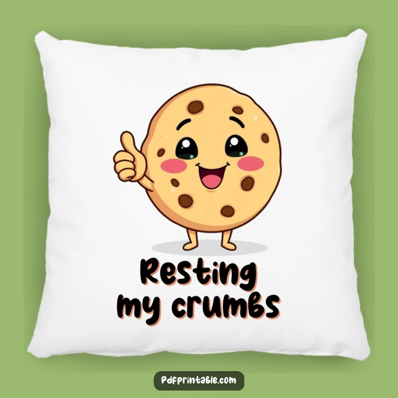 Funny Cookie Pillow: Cuddle Up with a Winking Treat for Cozy Fun