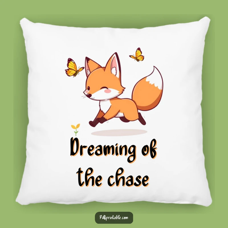 Funny Fox Butterfly Pillow: Add Hilarious Comfort & Nature's Whimsy