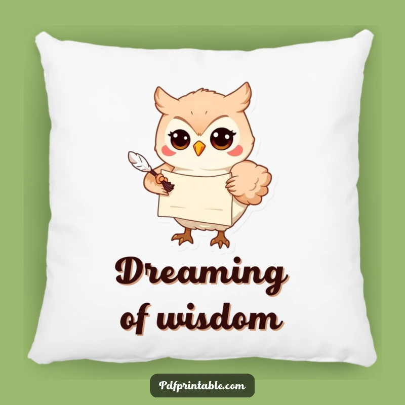 Funny Owl Pillow: Wise Messenger with Scroll, Cozy and Hilarious Funny Gift