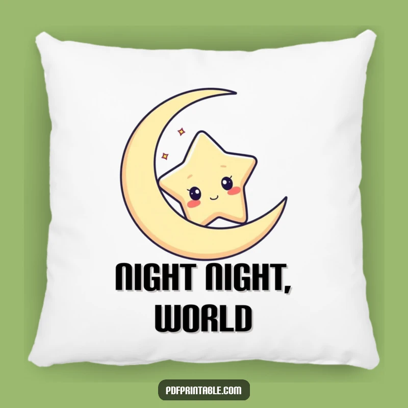 Funny Star Moon Pillow: Cozy Up with Cosmic Dreams!