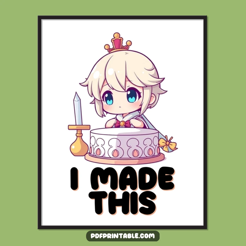 Funny Digital Art: Proud Character s Creation, Unique Funny Gift Print