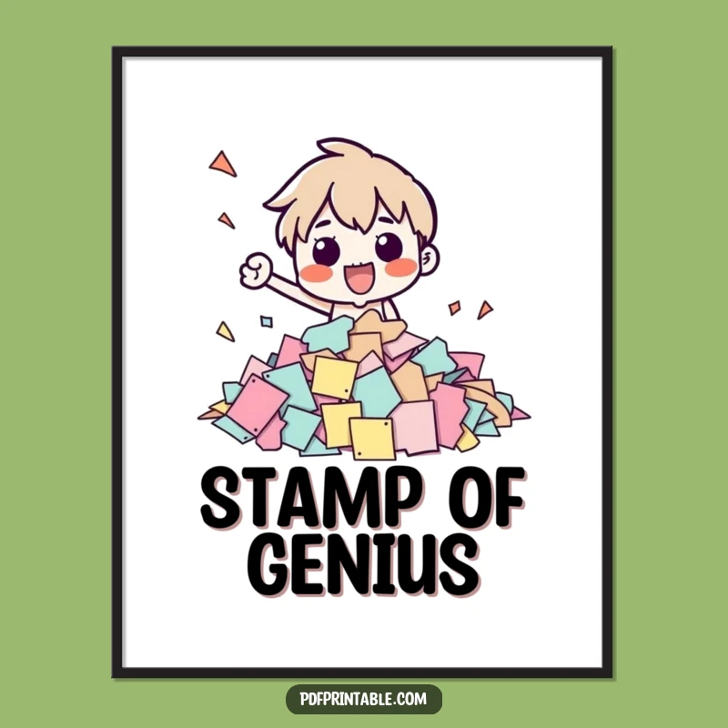 Funny Office Stamper Digital Print - Printable Humor Funny Gift