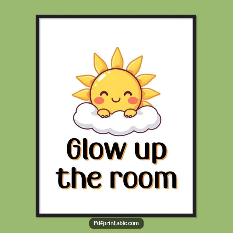 Funny Sun Digital Art: Instant Sunshine and Smiles for Your Walls
