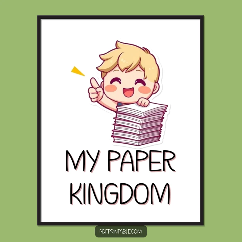 Instant Motivation: Funny Pointing Papers Digital Art, a Driven Funny Gift!