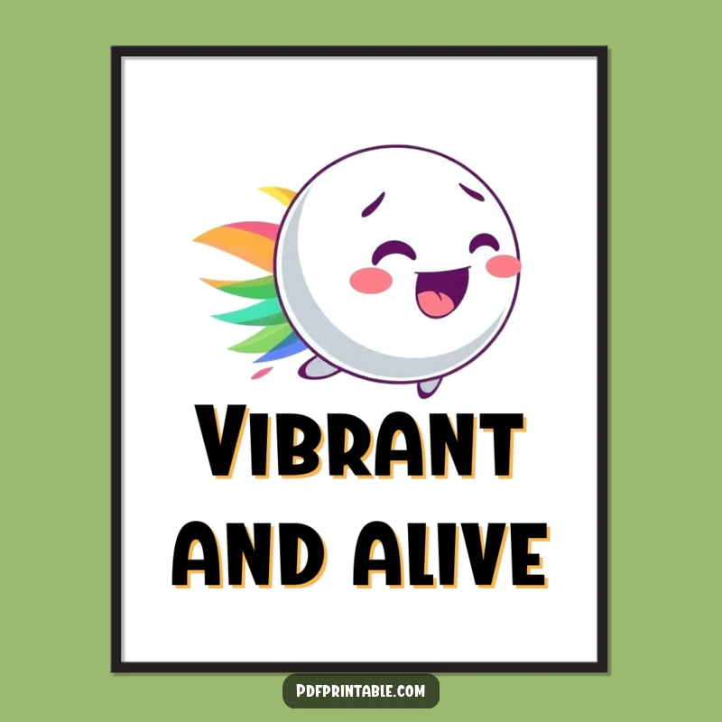 Funny Bouncy Ball Digital Art: Instant Color and Play!