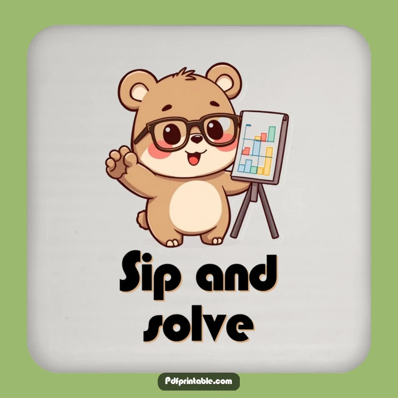 Funny Bear Analyst Coaster: Hilarious Protection for Smart Surfaces