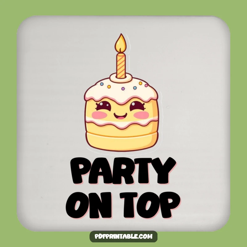 Funny Birthday Cake Coasters: Protect Surfaces with a Smiling Celebration