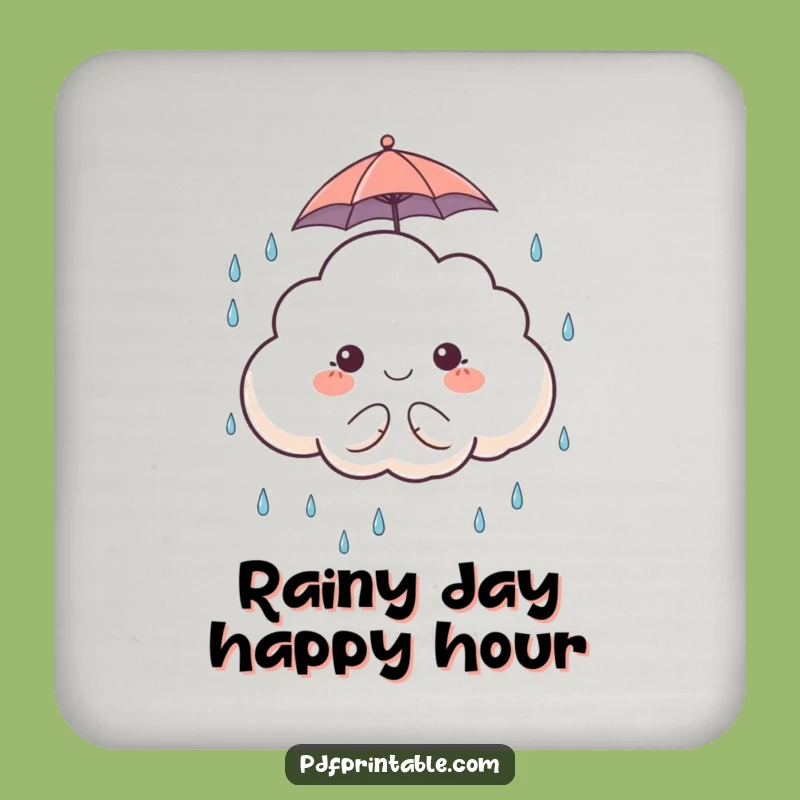 Funny Cloud Coasters: Protect Surfaces with Rainy Day Charm