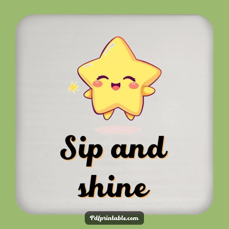 Funny Starry Coasters: Protect Surfaces with Sparkle