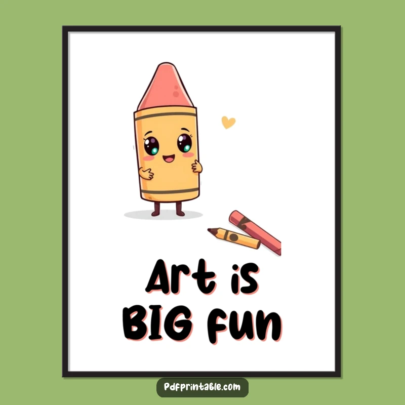 Funny Art Splash Poster: Character drawing funny shape, a humorous wall art gift.
