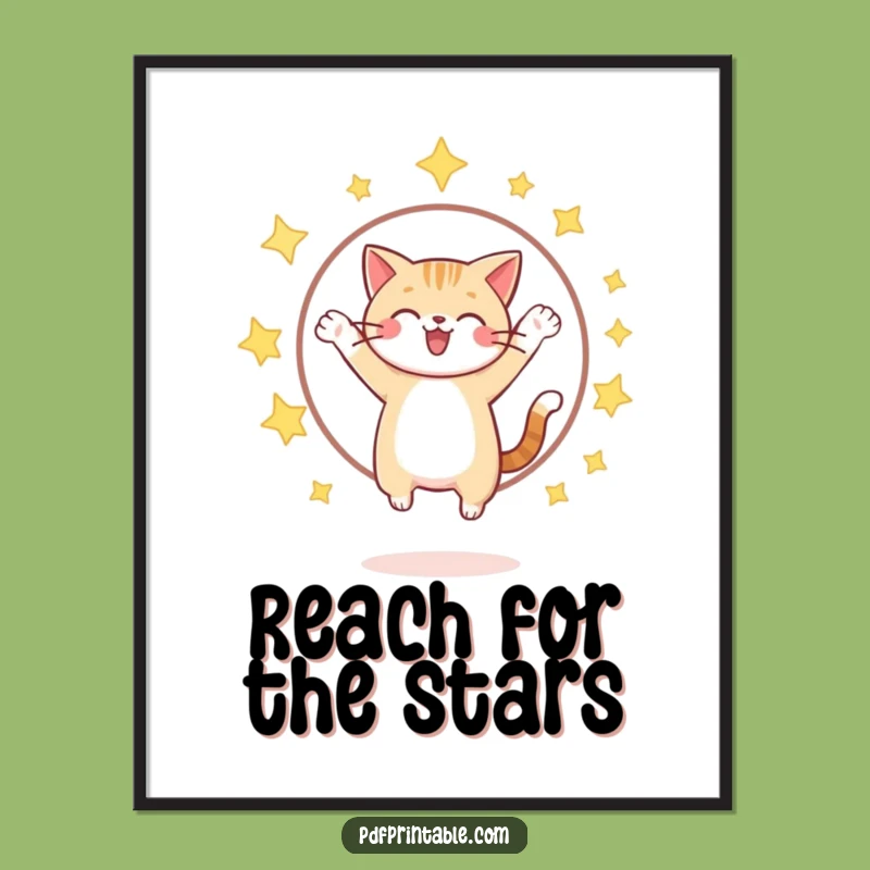 Funny Cat Star Hoop Poster: Bring Magical, Hilarious Vibes To Your Walls