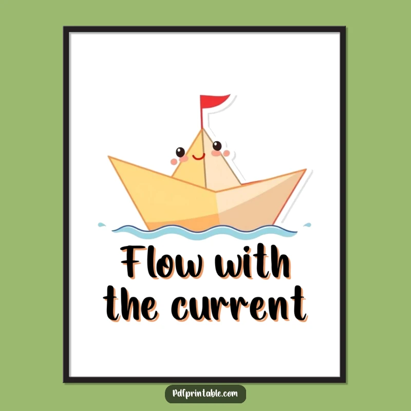 Funny Paper Boat Poster: Bring Hilarious Nautical Vibes to Your Walls