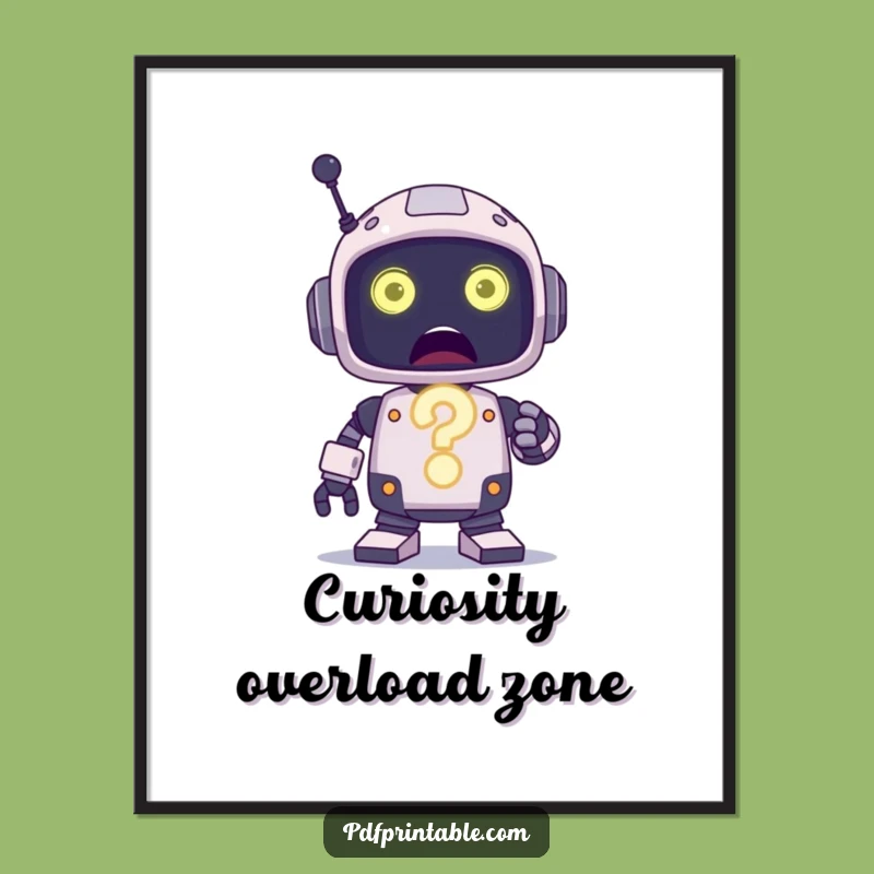 Funny Robot Mystery Poster: Art for the Wonderfully Confused