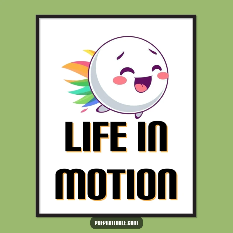 Funny Bouncy Ball Poster: Add Color to Your Walls!