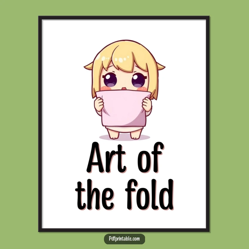 Wall Art of Wow: Funny Folded Shape Poster, a Surprising Funny Gift!