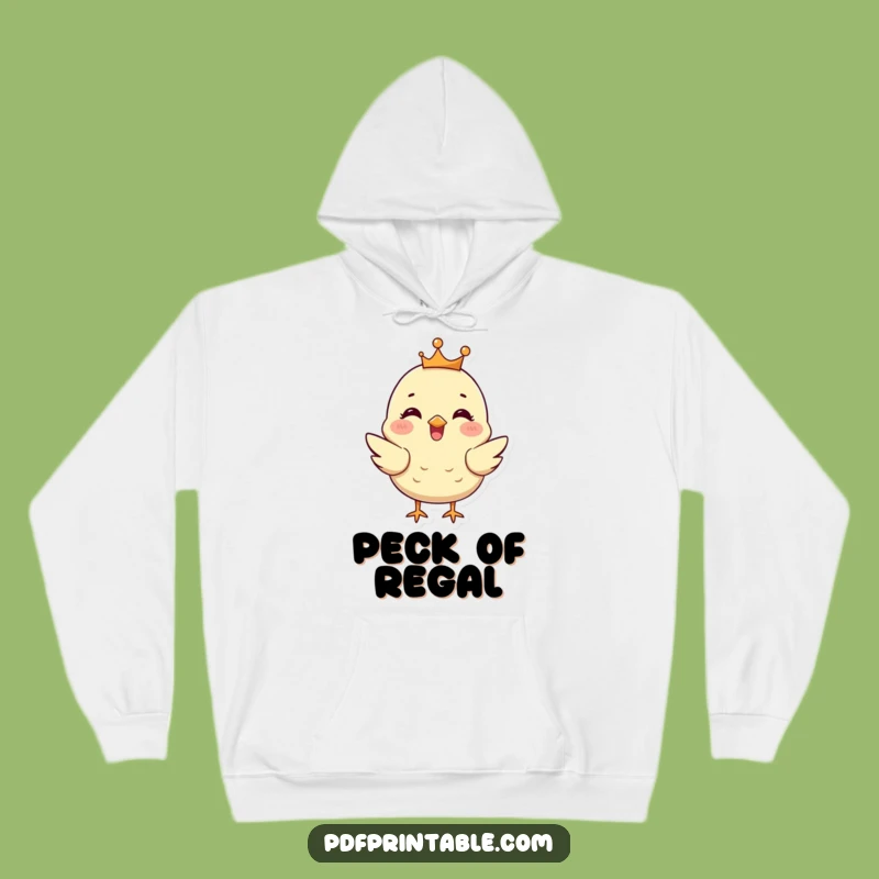 Funny Chick Crown Hoodie: Cozy Comfort, Chirpy Monarch, an Awesome Funny Gift!