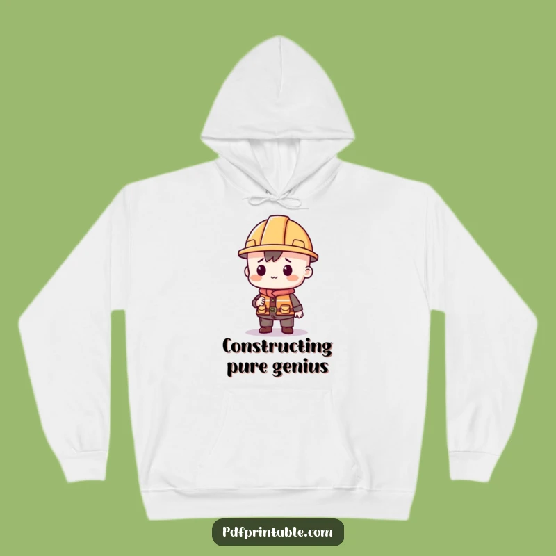 Funny DIY Hoodie: Character Building Blocks, Cozy Creative Apparel