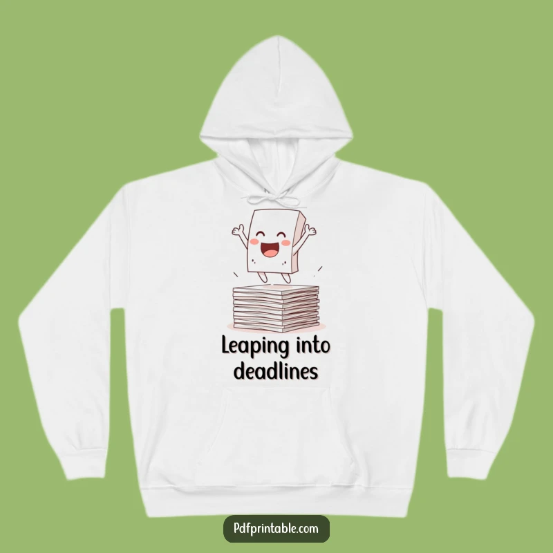 Funny Paper Character Hoodie - Stack Jump Comfort - Cozy Funny Gift!