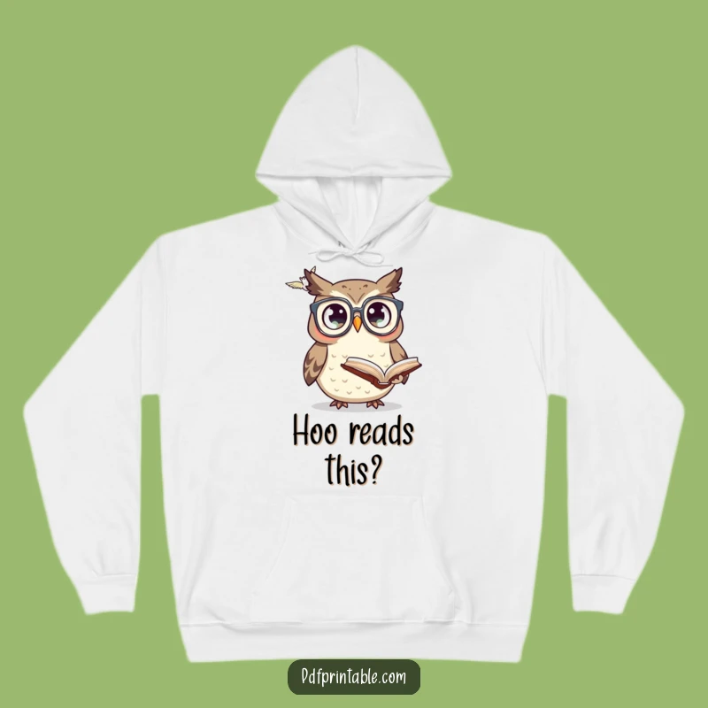 Funny Owl Glasses Book Hoodie: Cozy Up With Scholarly, Hilarious Comfort