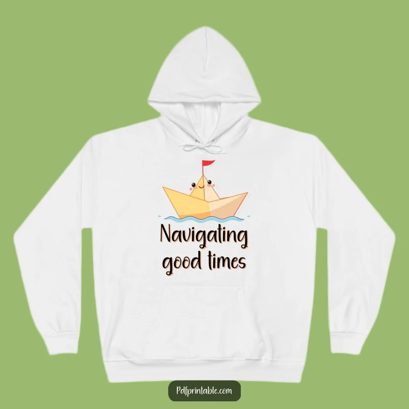 Cozy Funny Paper Boat Hoodie: Stay Warm on Your Hilarious Voyage