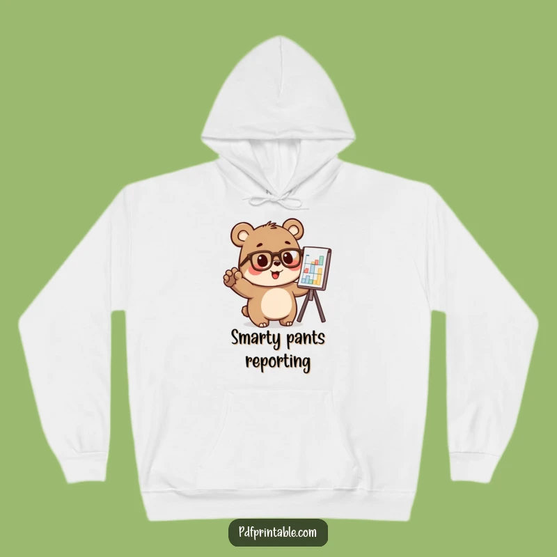 Funny Bear Analyst Hoodie: Cozy and Smart Wear for Brainy Individuals