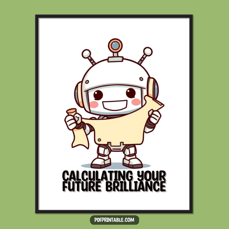 Funny Free Printable Robot Wall Art: Whimsical Decor for a Humorous Downloadable Gift