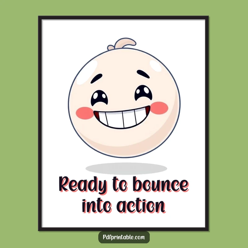 Free Printable Wall Art: Bouncy Ball Art for a Playful & Energetic Space