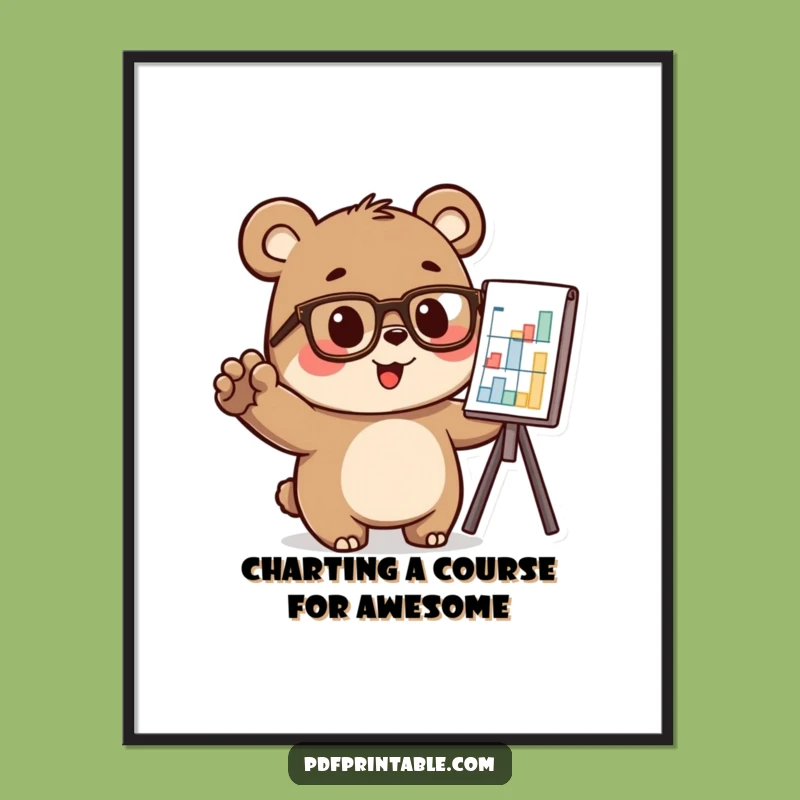 Funny Free Printable Bear Wall Art: Intellectual Decor for a Humorous Downloadable Gift