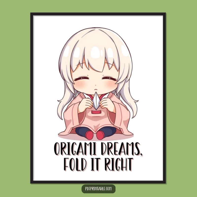 Funny Free Printable Wall Art: Focused Crane Folder - Downloadable DIY Home Decor